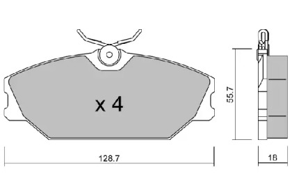 Комплект тормозных колодок AISIN BPRE-1013